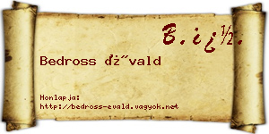 Bedross Évald névjegykártya